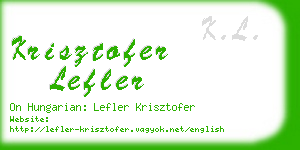 krisztofer lefler business card